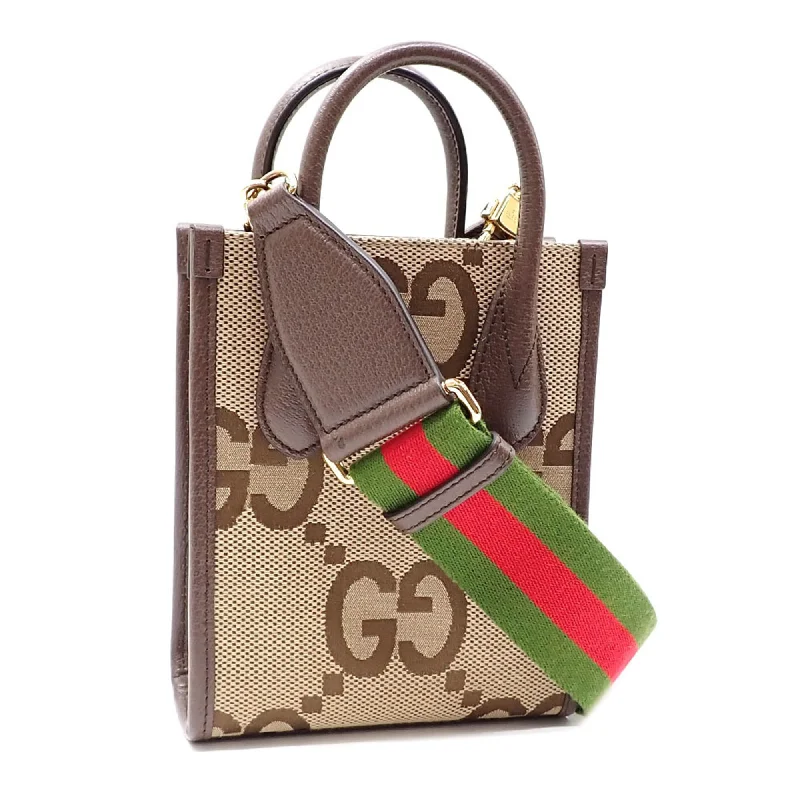 Gucci   Gg Canvas Leather Tote Bag (Pre-Owned)