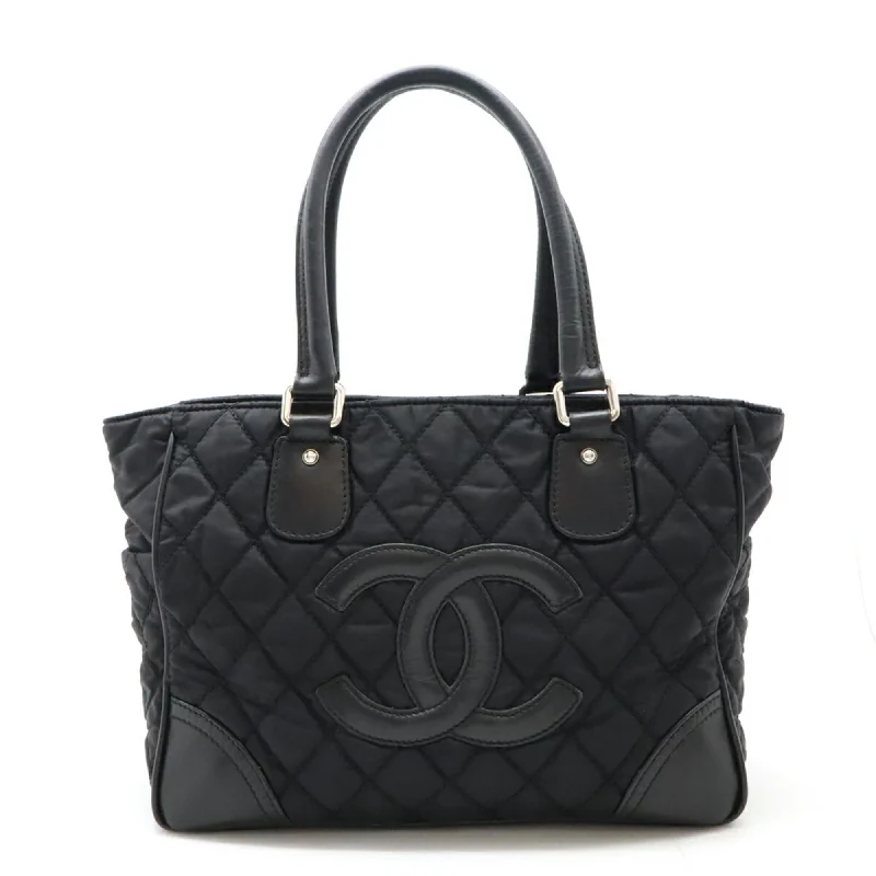 Chanel  Nylon Canvas Leather Shoulder Bag Tote Bag (Pre-Owned)