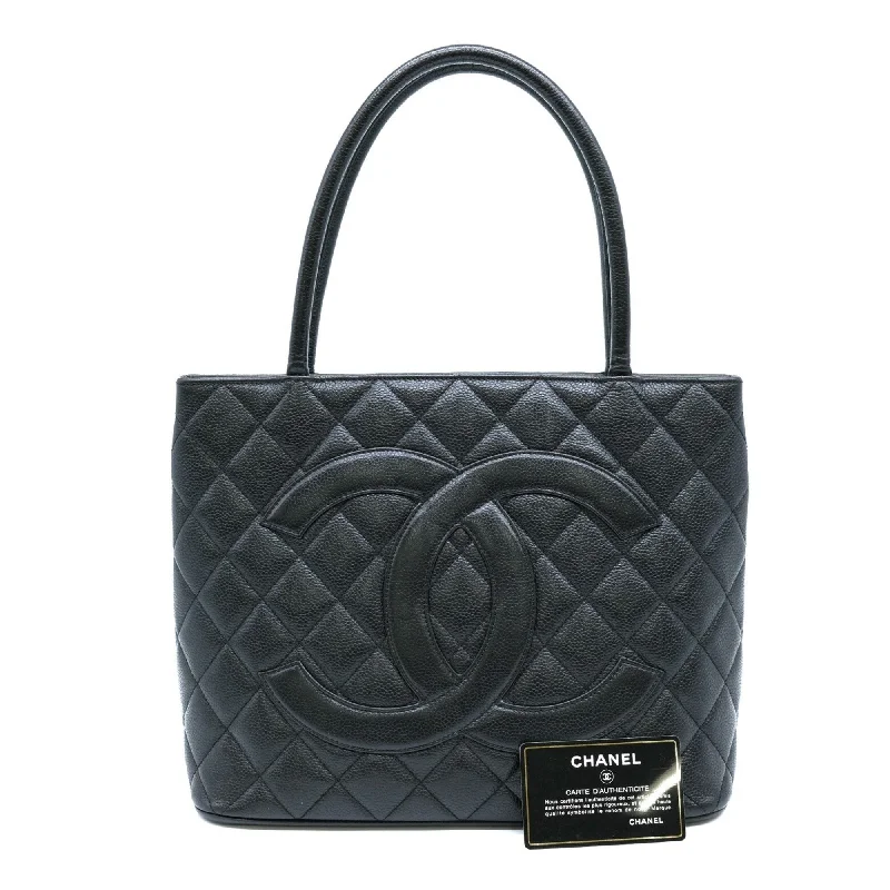 Chanel  Caviar Leather Handbag Tote Bag (Pre-Owned)