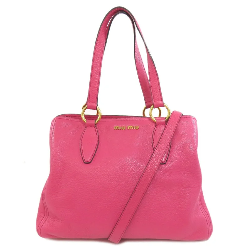 Miu Miu  Leather Tote Bag (Pre-Owned)