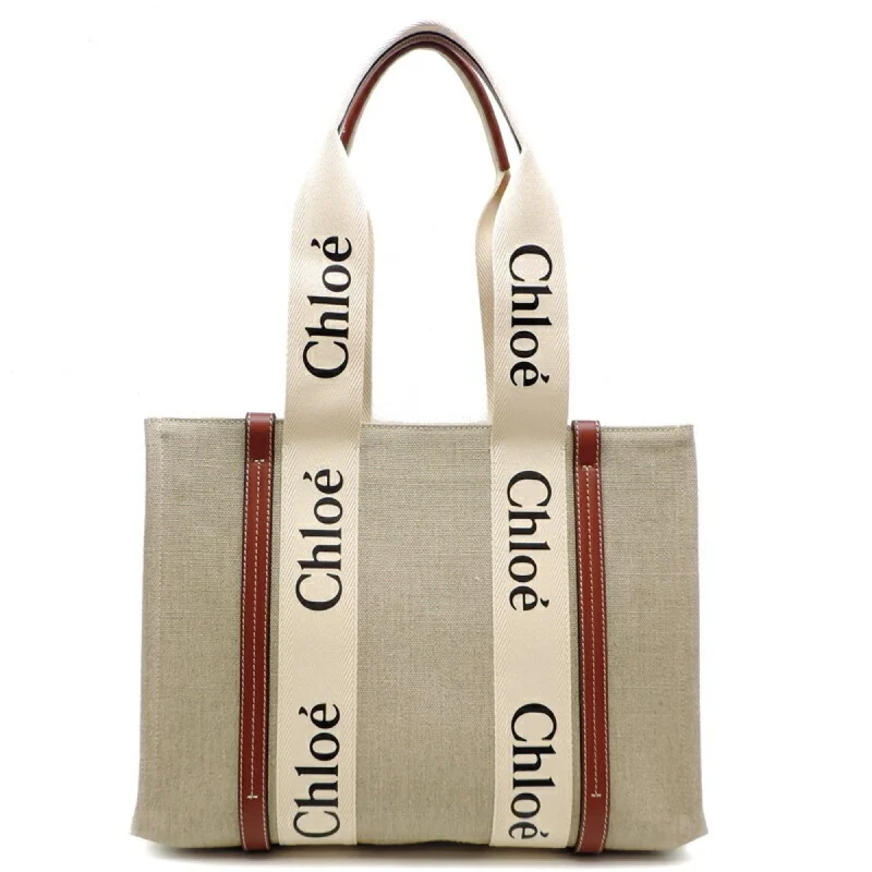 Chloé  Linen Tote Bag (Pre-Owned)