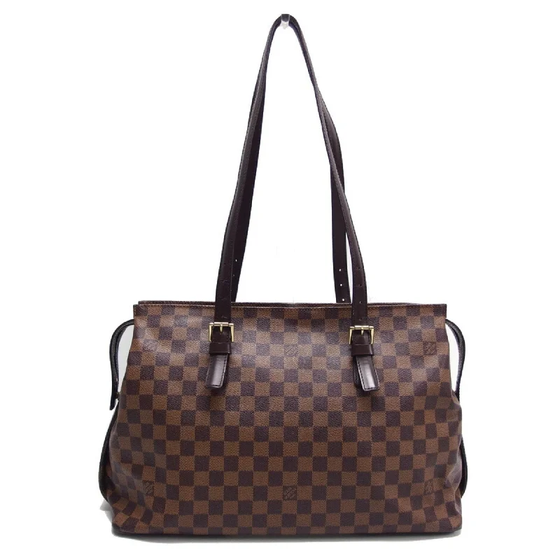 Louis Vuitton  Damier Canvas Leather Shoulder Bag Tote Bag (Pre-Owned)