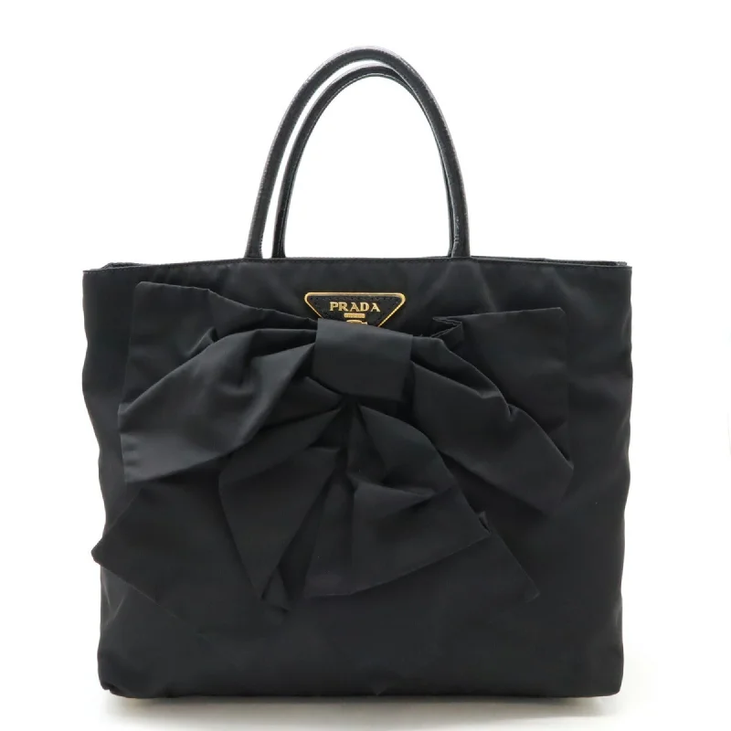 Prada   Patent Leather Nylon Handbag Tote Bag (Pre-Owned)