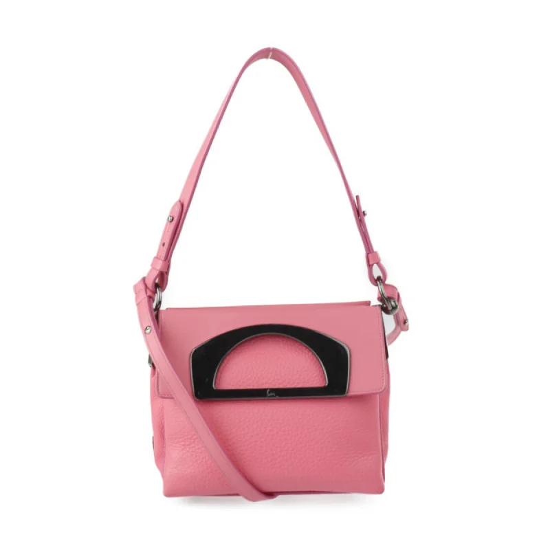 Christian Louboutin  pink Leather Handbag Shoulder Bag Tote Bag (Pre-Owned)