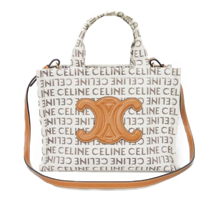 Celine Cabas  Canvas Leather Shoulder Bag Tote Bag (Pre-Owned)