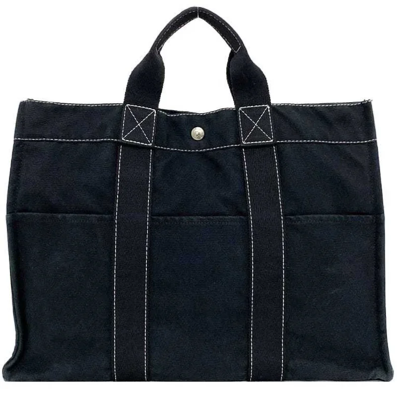 Hermes  Navy Canvas Tote Bag (Pre-Owned)