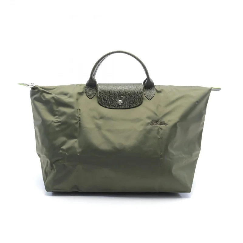 Longchamp  Nylon Leather Tote Bag