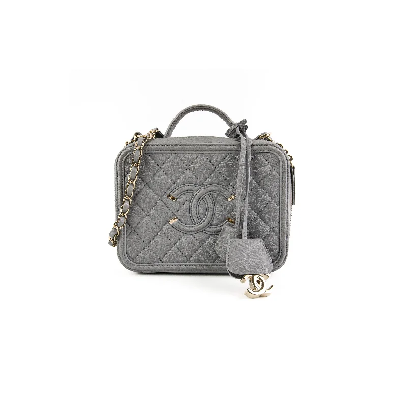 Chanel Medium Filigree Grey Caviar