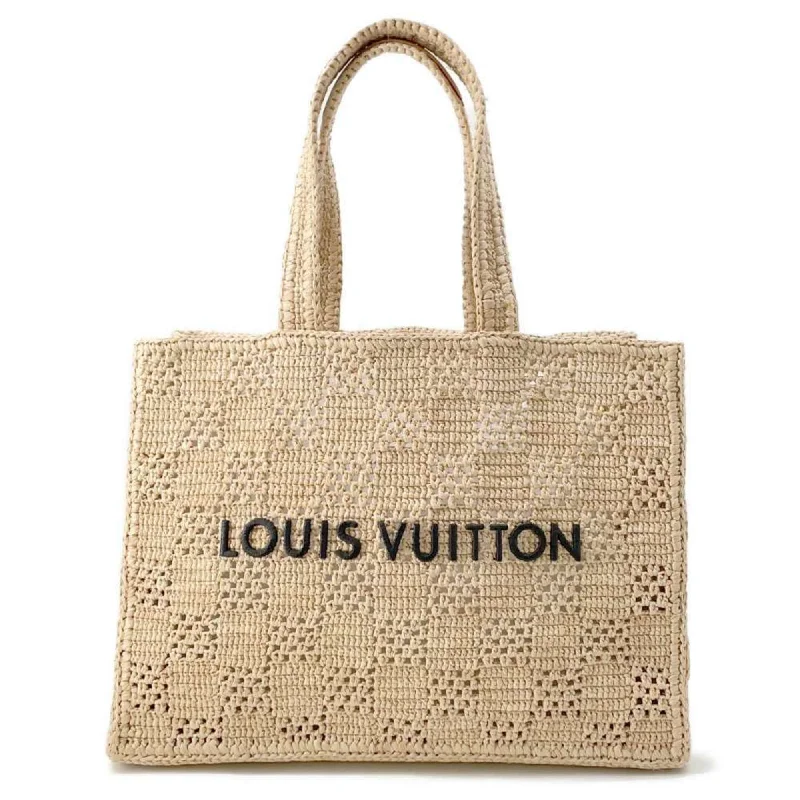 Louis Vuitton Damier  Raffia Handbag Tote Bag (Pre-Owned)