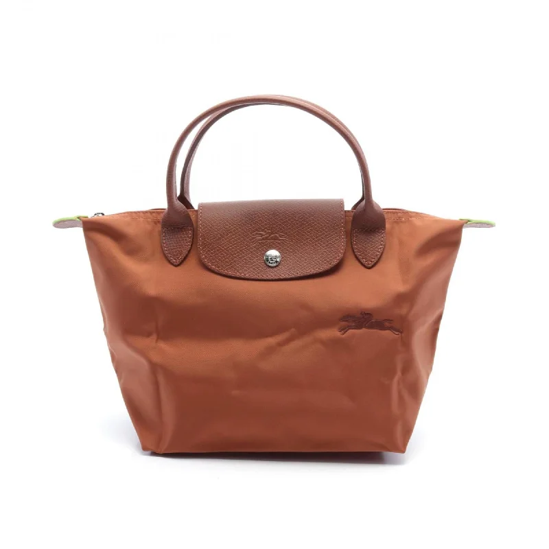 Longchamp  Nylon Leather Tote Bag