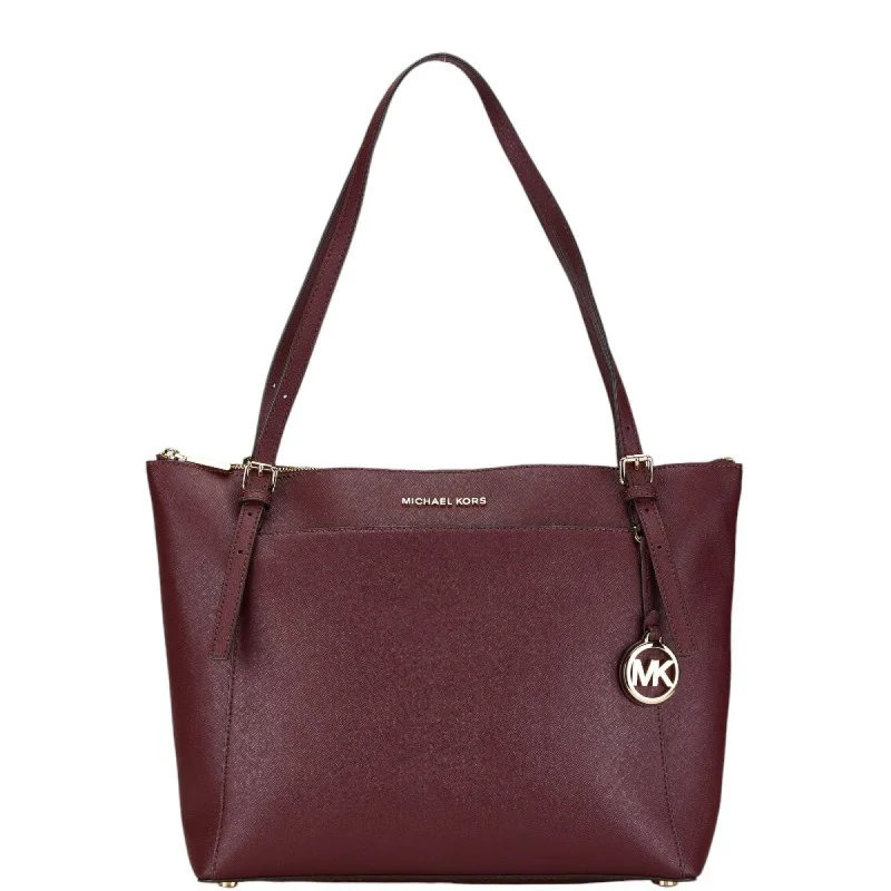 Michael Kors  Wine Leather Handbag Tote Bag (Pre-Owned)