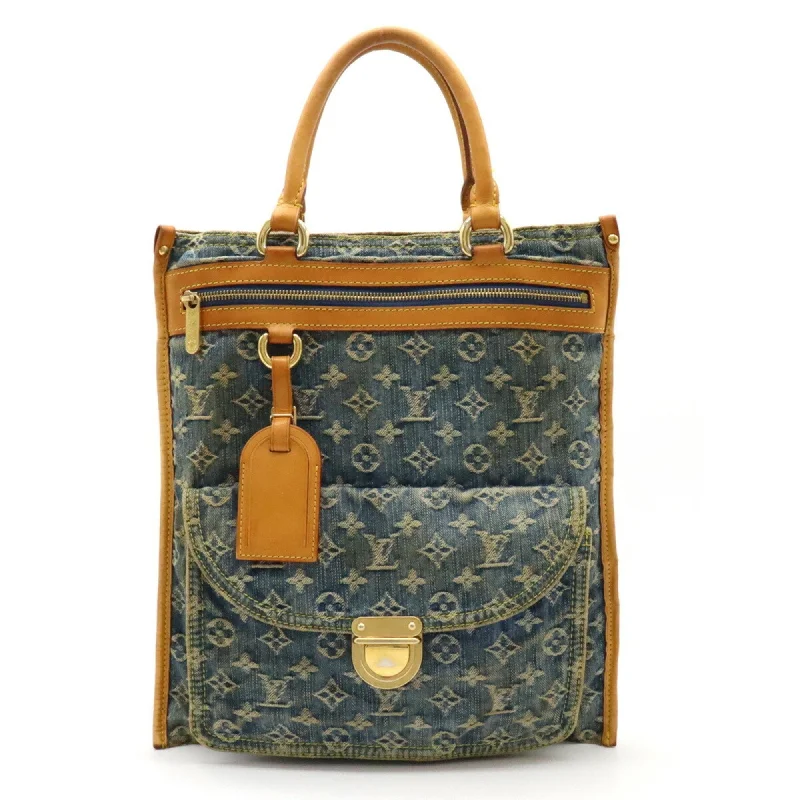 Louis Vuitton Monogram blue Handbag Tote Bag (Pre-Owned)