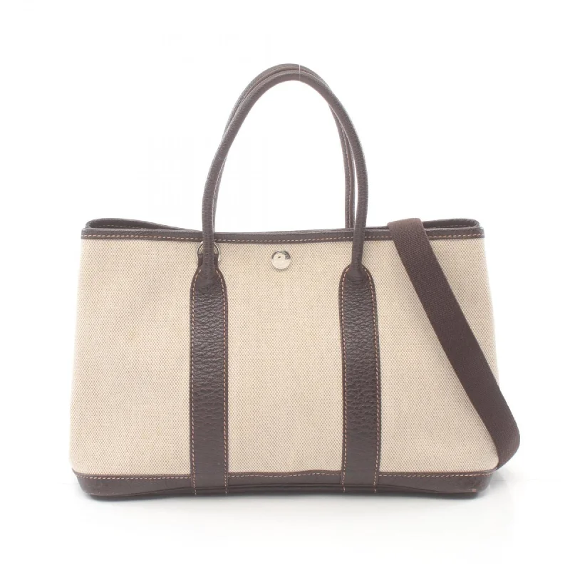 Hermes  ivory Toile H Tote Bag (Pre-Owned)