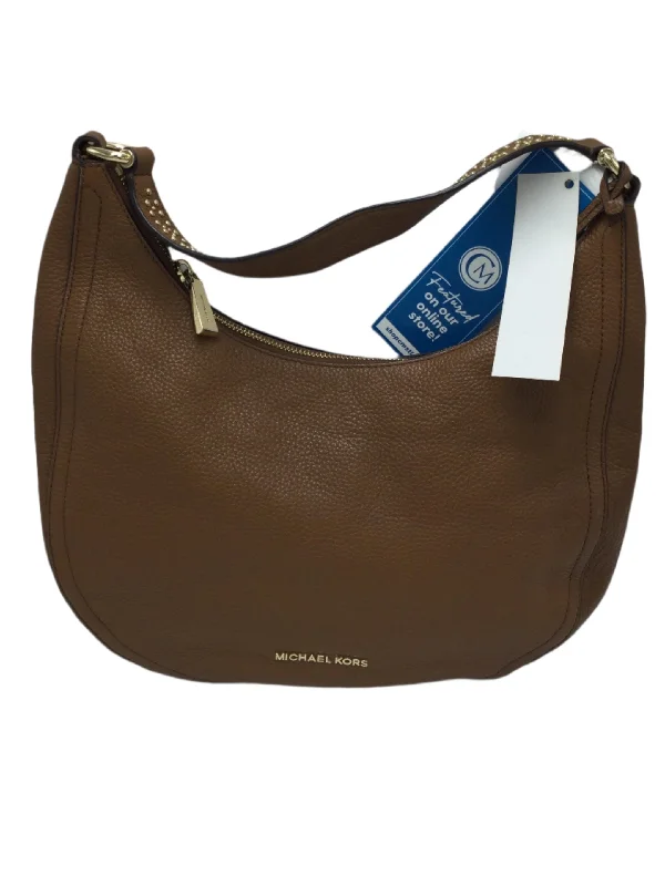 Leather Shoulder Handbag Designer By Michael Kors