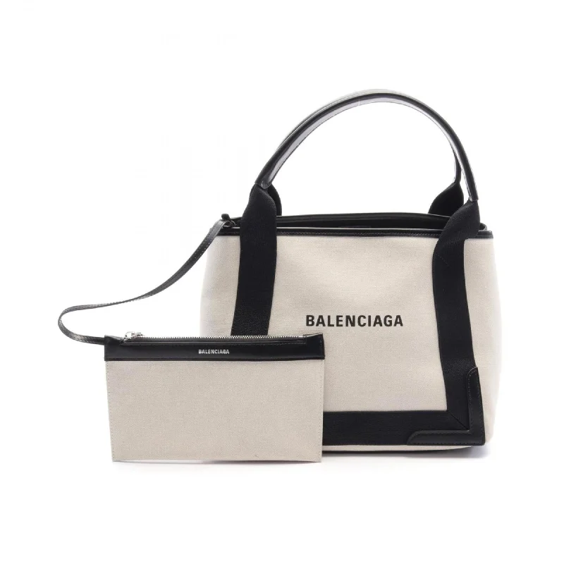 Balenciaga   Canvas Leather Tote Bag