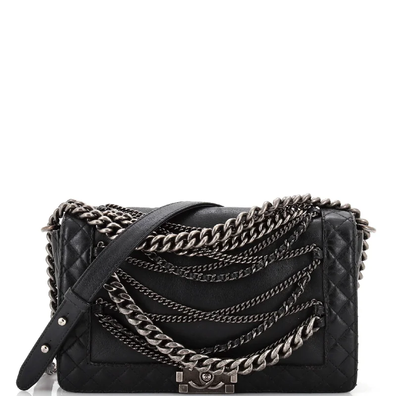 Boy Flap Bag Enchained Lambskin New Medium