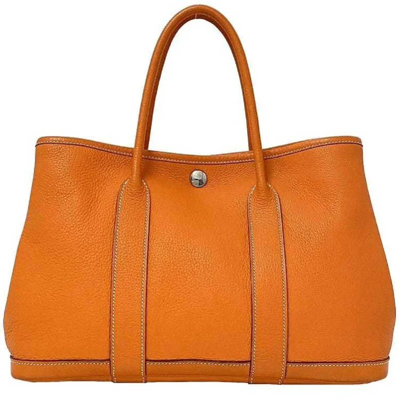 Hermes Garden  Leather Handbag Tote Bag (Pre-Owned)