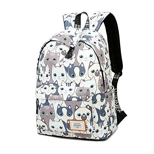 Joymoze Leisure Backpack For Girls Teenage School Backpack Women Backpack Purse (Cat)