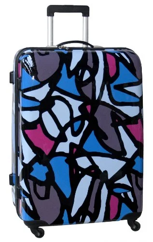 Ed Heck Luggage Scribbles 25 Inch Hardside Spinner , Blue, One Size