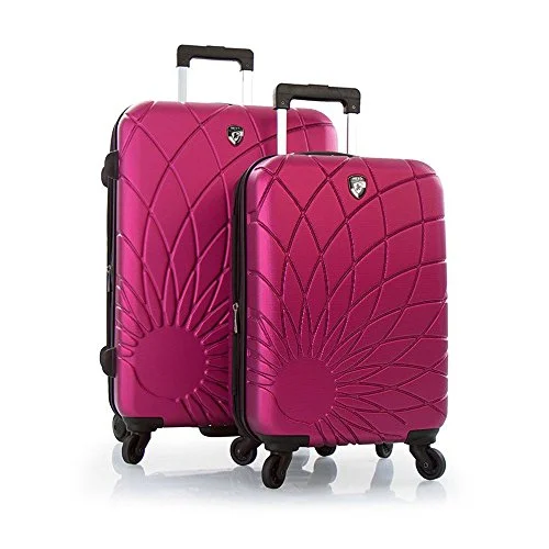 Heys Solar Spinners 2 Pc Set Lightweight Hard Side Luggage Set - 21", 26" (Fuchsia)