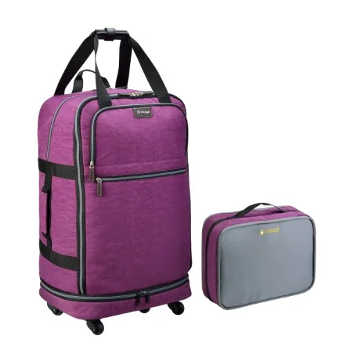 Biaggi Luggage Zipsak 31" Micro Fold Spinner Suitcase, Purple