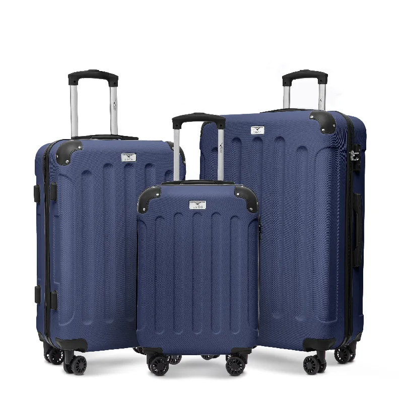 Skywander 3pc Suitcase Set in Midnight Blue