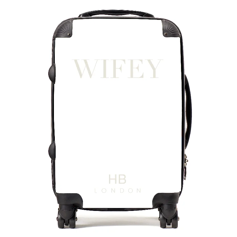 Personalised White WIFEY Suitcase