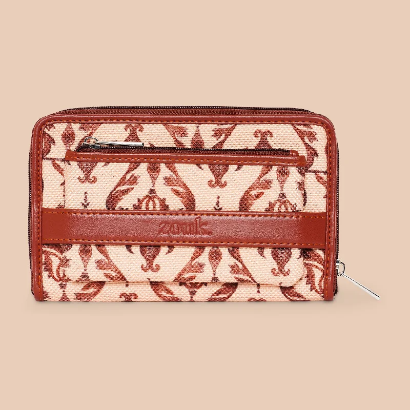 Chandra Mahal Raj Gadi Motif Classic Zipper Wallet