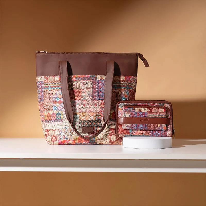 Kutch Gamthi - Everyday Tote Bag & Classic Zipper Wallet Combo