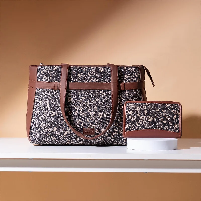 FloMotif - Statement Office Bag & Chain Wallet Combo