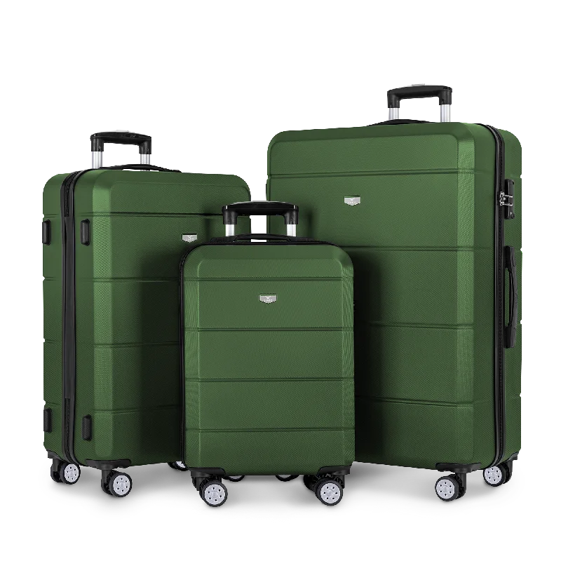 Jetset 3pc Suitcase Set in Army Green