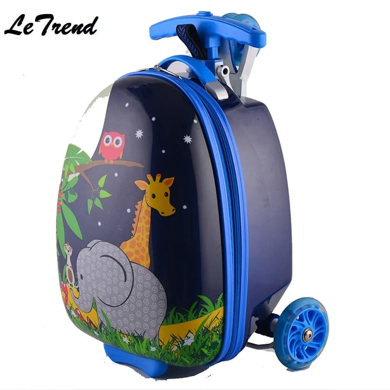 Cute Kid Rolling Luggage Casters Wheels Suitcase For Children Trolley Student Travel Duffle Cute