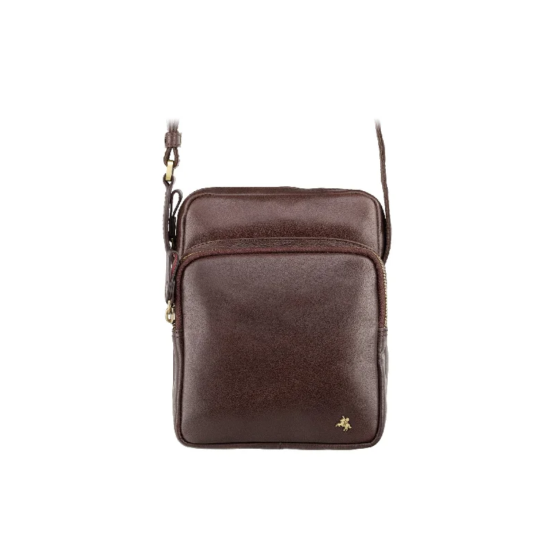 Riley Small Ziptop Bag - Brown