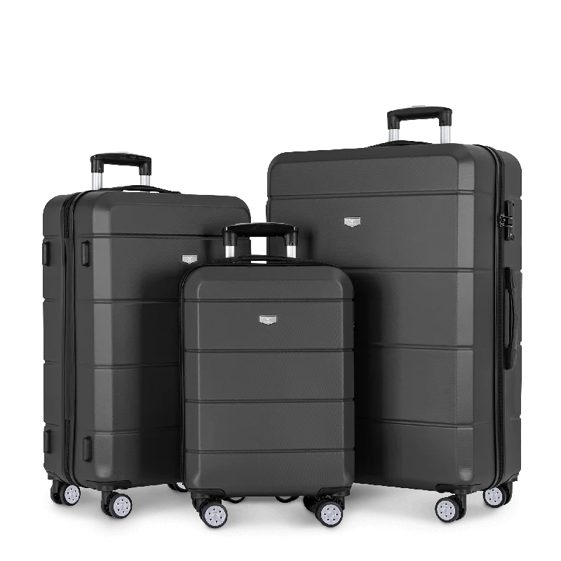 Jetset 3pc Suitcase Set in Gunmetal Grey