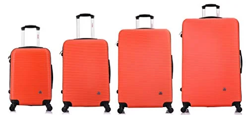 Inusa Royal Lightweight Hardside Spinner 4 Piece Set 20", 24'', 28", 32" Orange