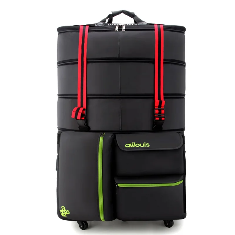 Extra Large Expandable Lightweight Luggage Rolling Duffel Bag (XXL) with Wheels Travelling Foldable Suitcase