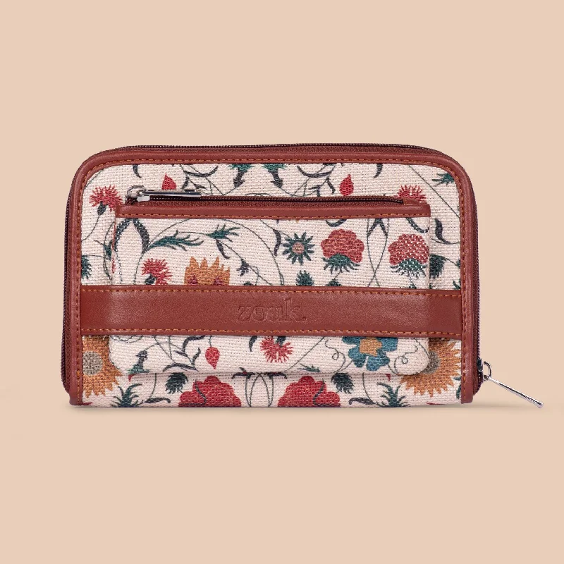 Junagarh Florals Classic Zipper Wallet