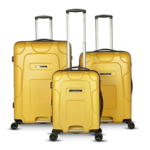 Gabbiano Enzo 3 Piece Expandable Hardside Spinner Luggage Set (Yellow)