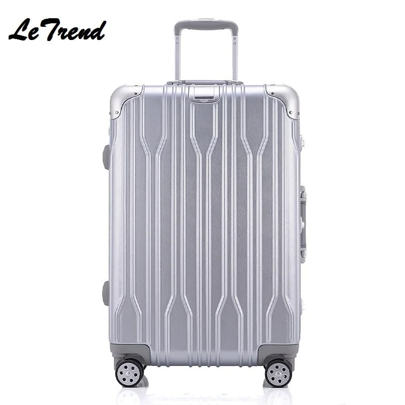 20 24 26 29 Inch Durable Rolling Luggage Tsa Aluminium Frame+Abs Trolley Solid Travel Bag Women