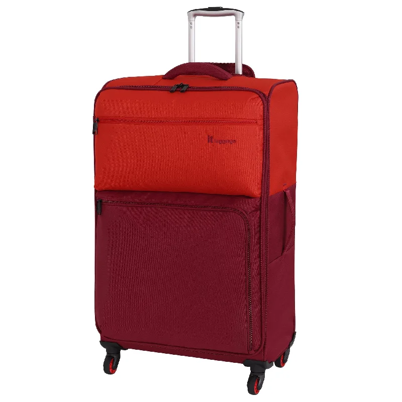 it luggage Duotone 4 Wheel Lightweight Large Suitcase, 78 cm, 86 L, Orange + Red Dahlia