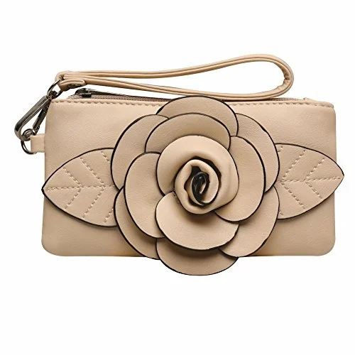 Wristlet Clutch Wallet By Mellow World Hb2710 (Beige)