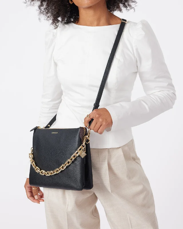 Saben Matilda Crossbody Black + Chunky Chain