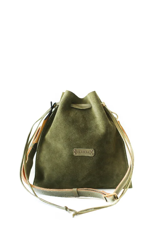 Green Suede Cross Body Bag