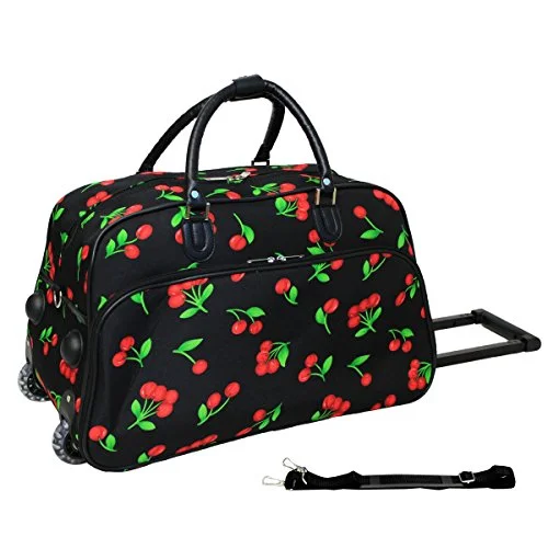 World Traveler 21-Inch Rolling Duffle Bag, Cherry