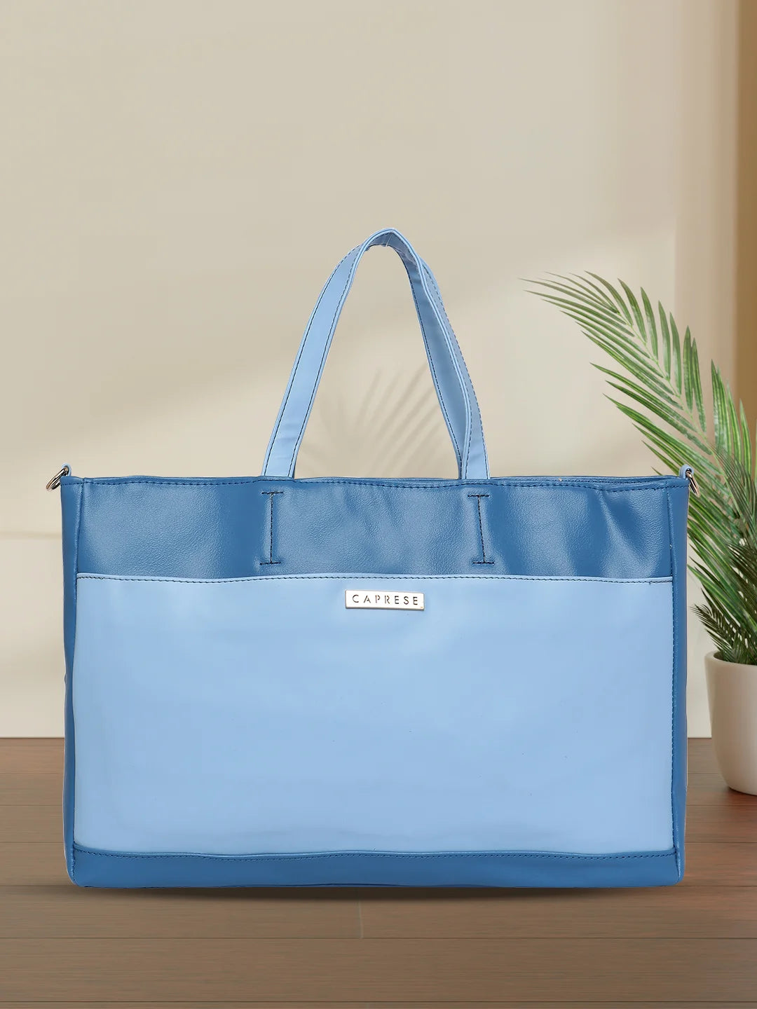 Caprese Ollie Laptop Satchel Large Cyan