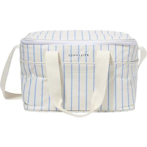 SunnyLife Cooler Bag Le Weekend Mid Blue-Cream