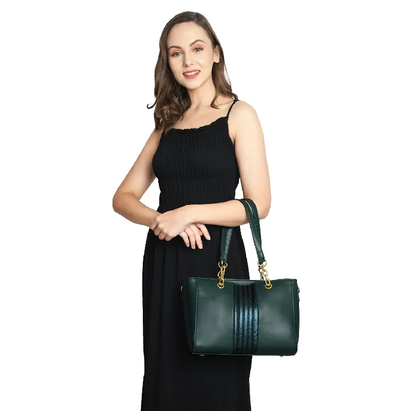 Caprese Samara Satchel Medium Dark Green