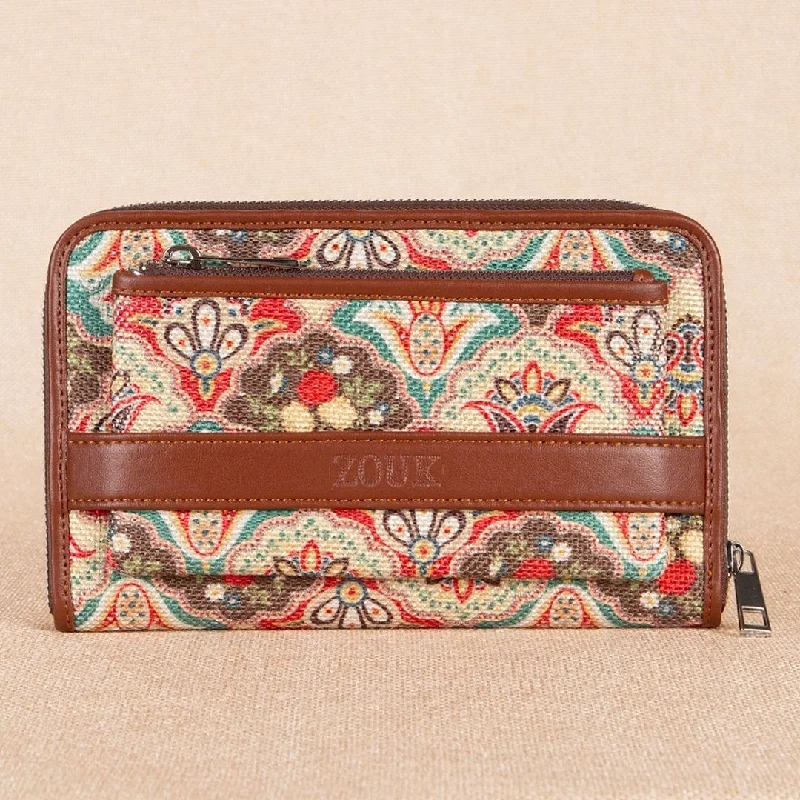 Mughal Art Multicolor Classic Zipper Metal Wallet