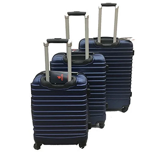 Dejuno Impact Hardside 3-Piece Spinner Luggage Set, Navy