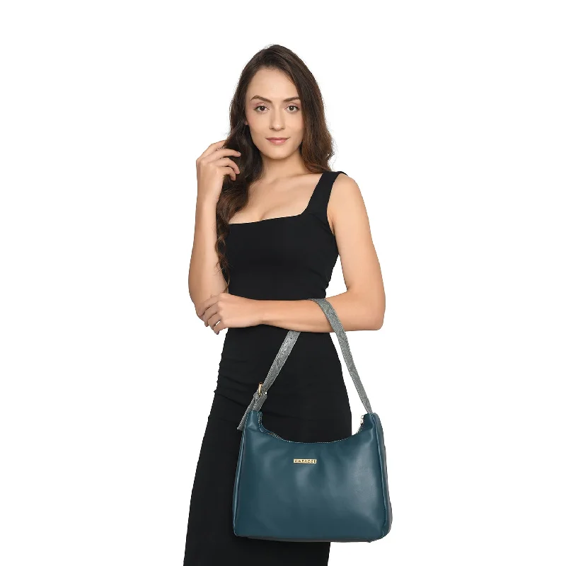 Caprese Rosalia Satchel Medium Teal/Bluish Grey